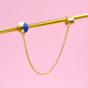 Cercel singular, Earcuff jumi-juma albastru